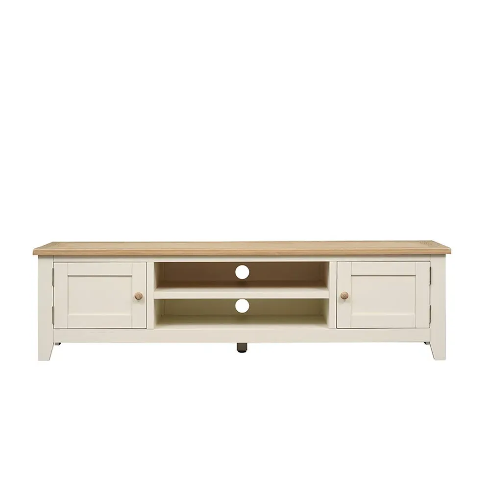 Chester Classic Extra Large TV Stand - Cream, Oak alternate view
