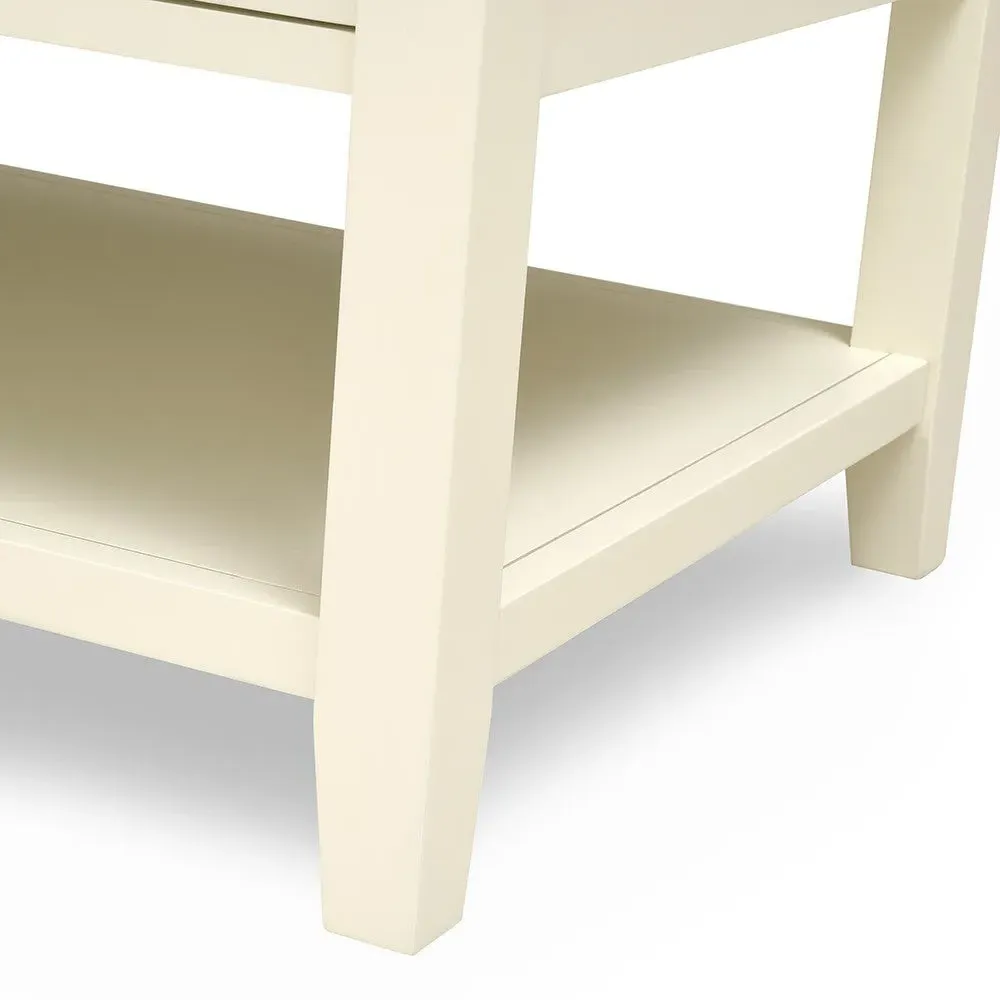 Chester Coffee Table with Drawers - Cream, Oak