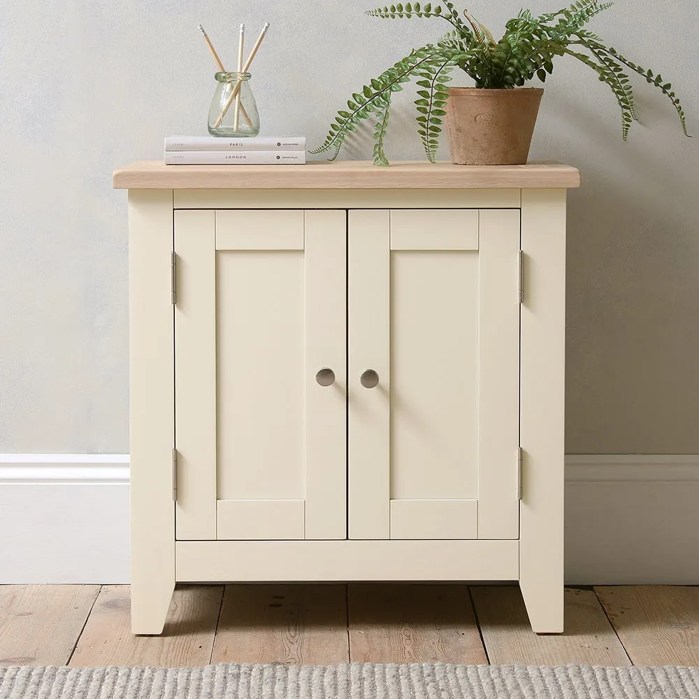 Chester Small Double Cupboard - Cream, Oak alternate view