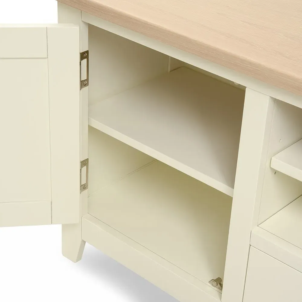 Chester TV Stand with Storage - Cream
