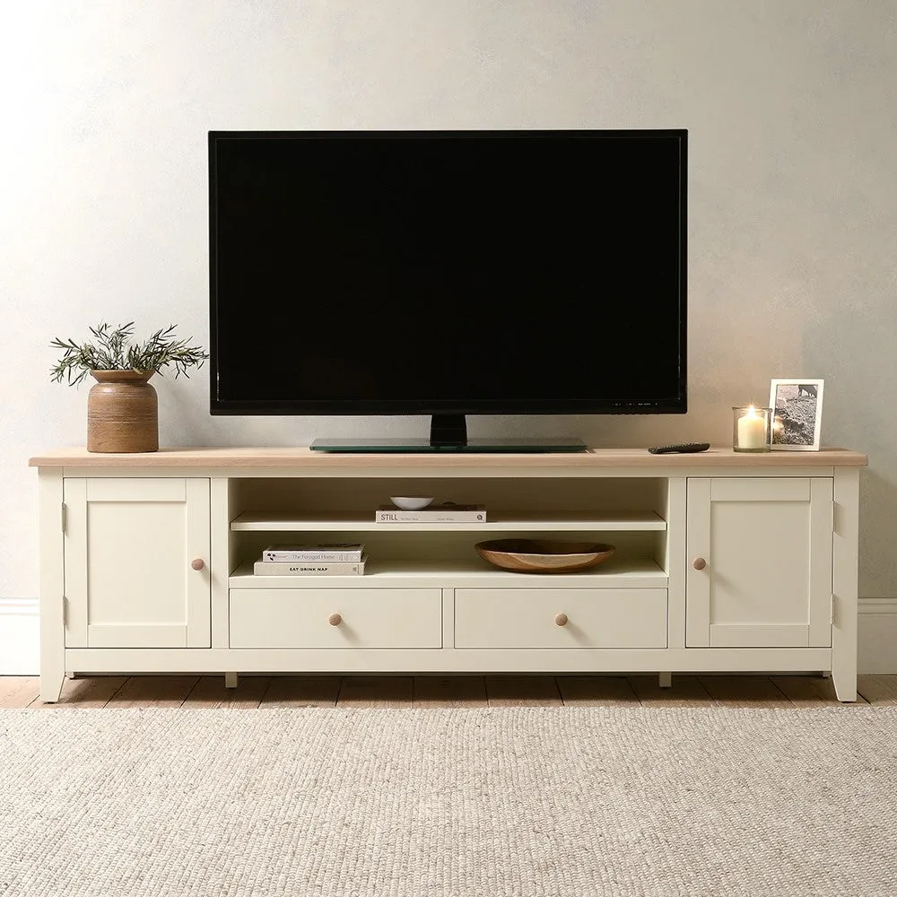 Chester TV Stand with Storage - Cream image