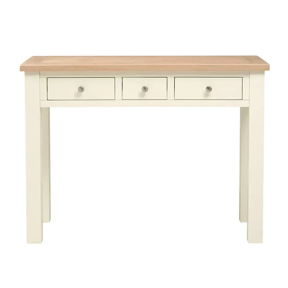 Console Desk with Storage - Cream