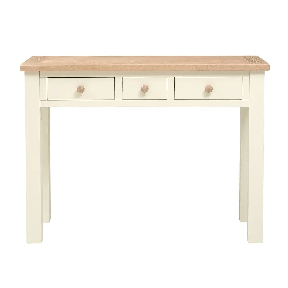 Console Desk with Storage - Cream