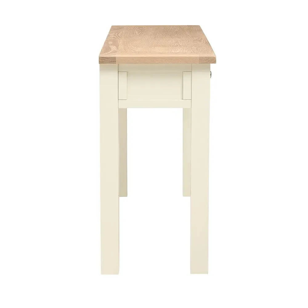 Console Desk with Storage - Cream