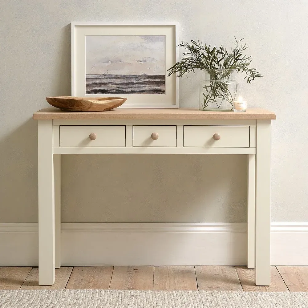 Console Desk with Storage - Cream image