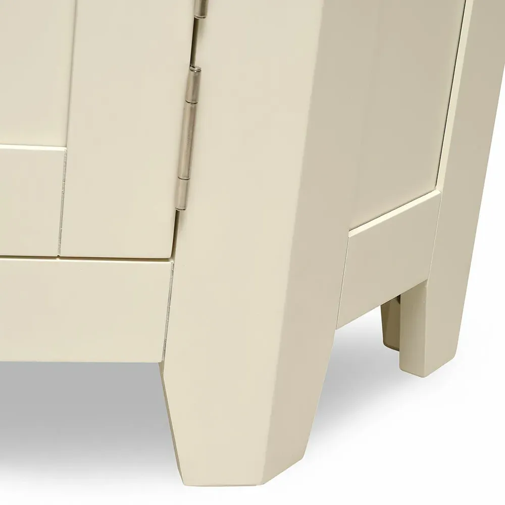 Corner TV Stand with Storage - Cream, Oak