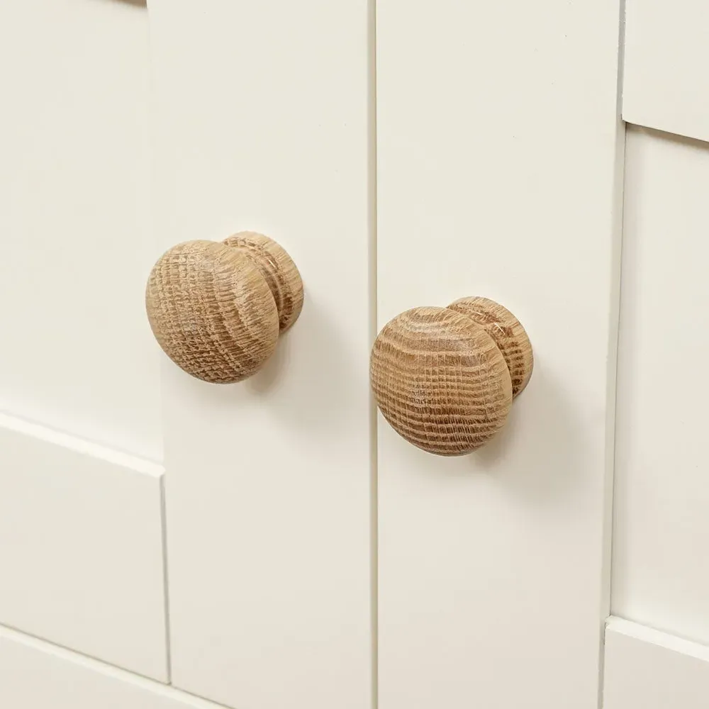 Corner TV Stand with Storage - Cream, Oak