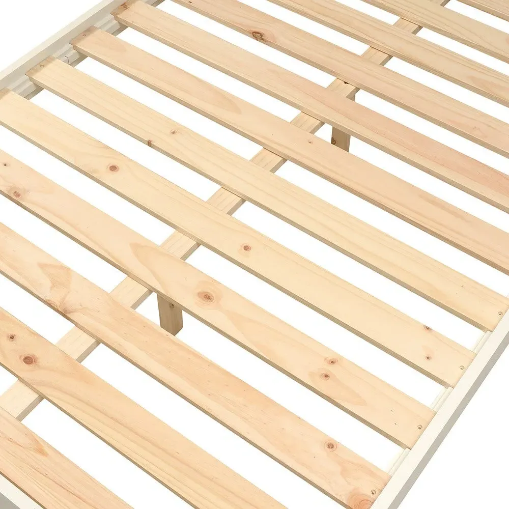 Double Bed Frame - Cream, Oak