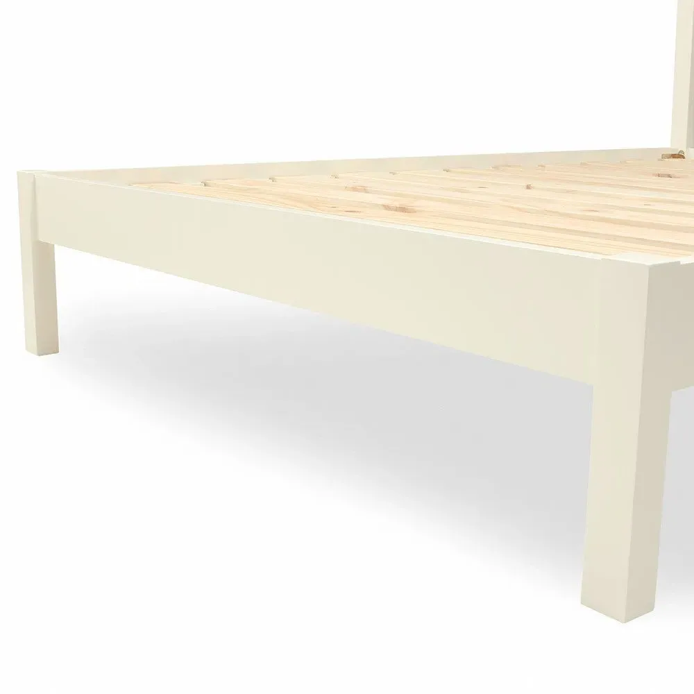 Double Bed Frame - Cream, Oak