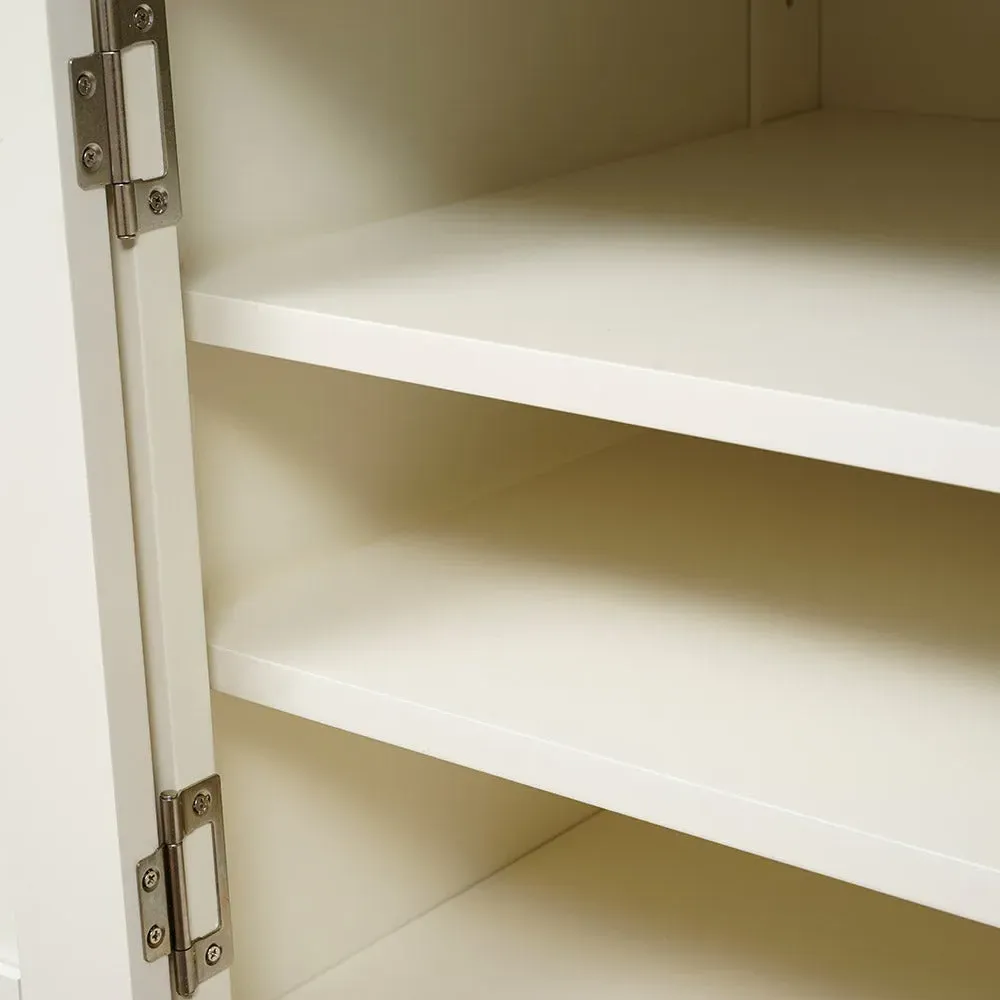 Double Pedestal Desk with Storage - Cream, Oak