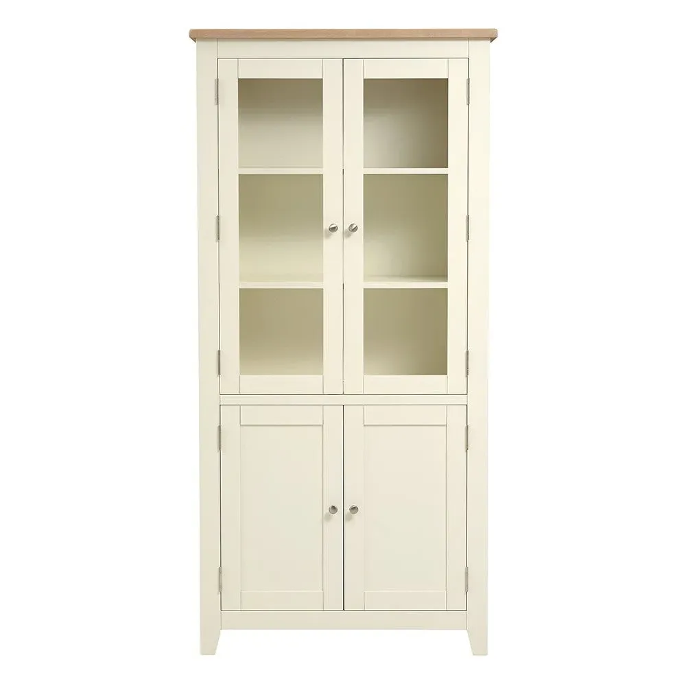 Glass Display Cabinet - Cream