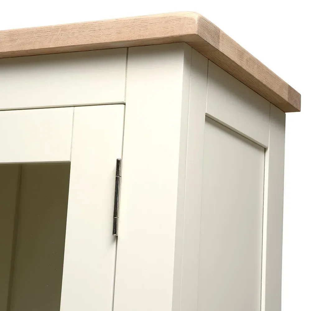 Glass Display Cabinet - Cream