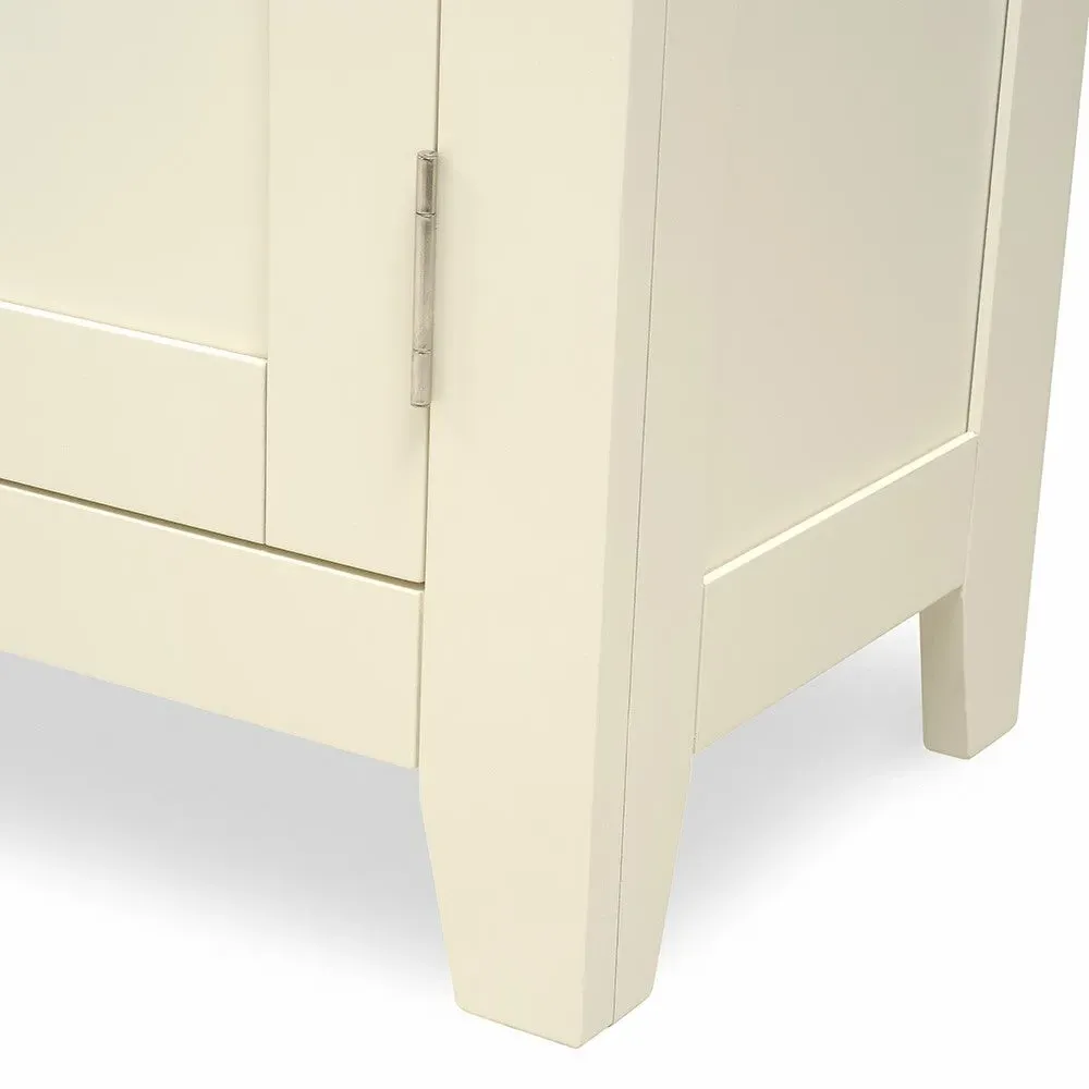 Glass Display Cabinet - Cream