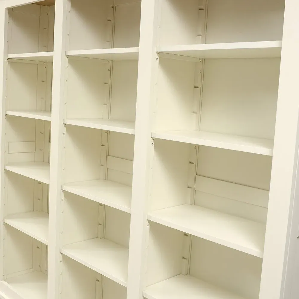 Grand Bookcase with Drawers - Cream