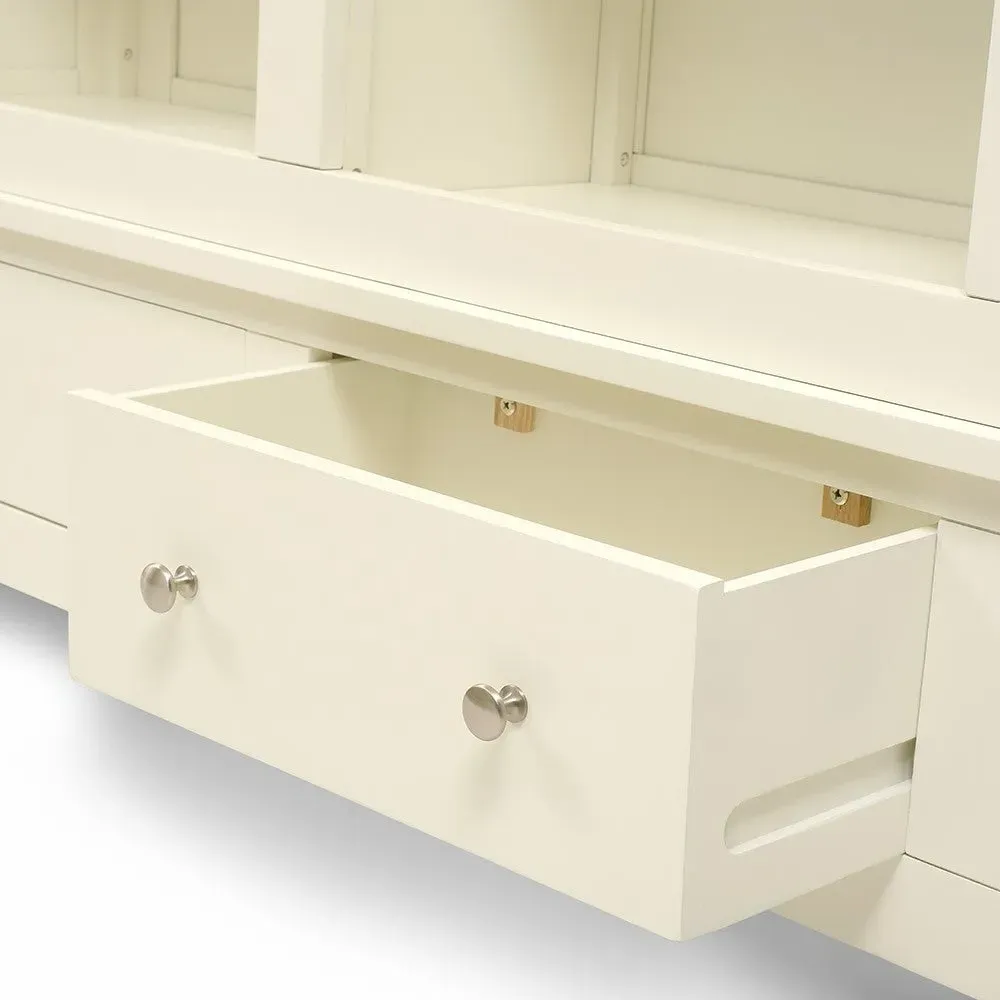 Grand Bookcase with Drawers - Cream