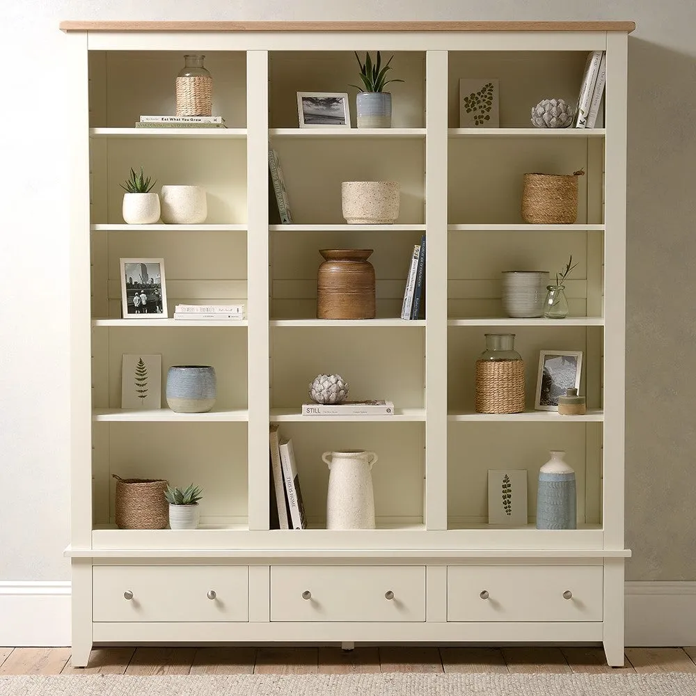 Grand Bookcase with Drawers - Cream image
