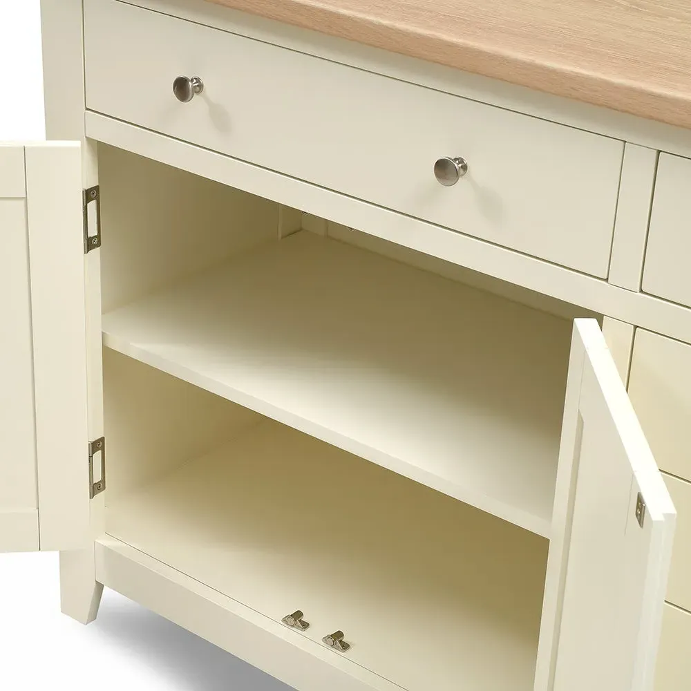 Chester Classic Cream Grand Sideboard - Cream, Oak by The Cotswold Company, image 9