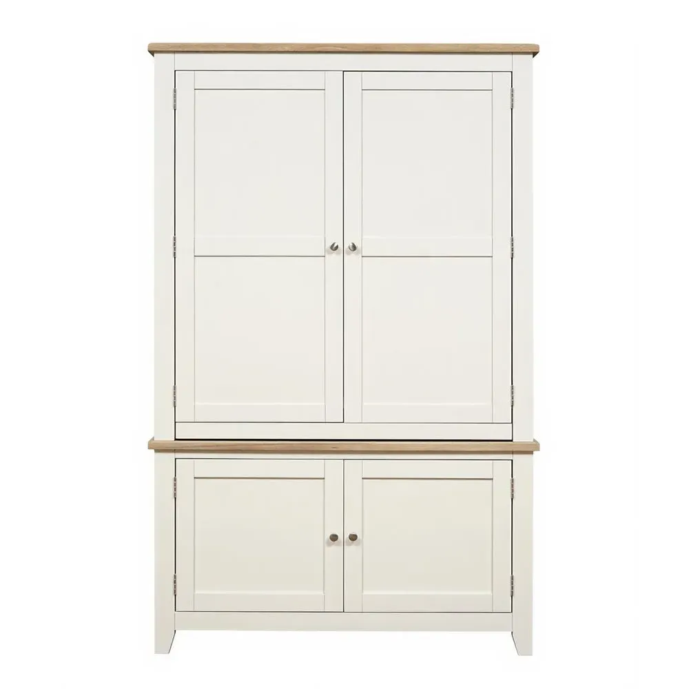 Hideaway Home Office with Storage - Cream, Oak