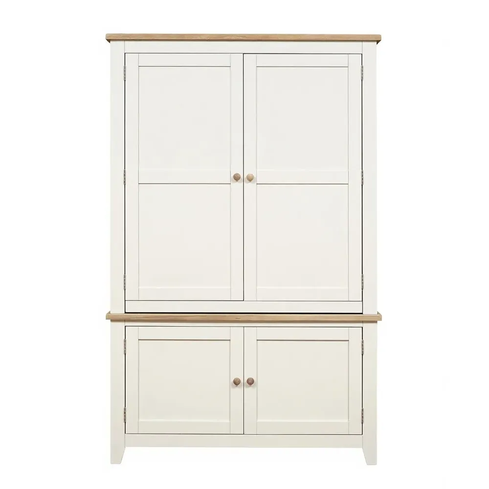 Hideaway Home Office with Storage - Cream, Oak