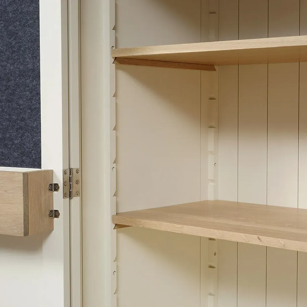 Hideaway Home Office with Storage - Cream, Oak