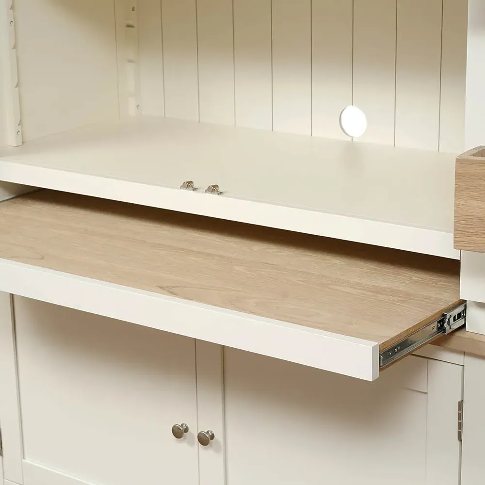 Hideaway Home Office with Storage - Cream, Oak