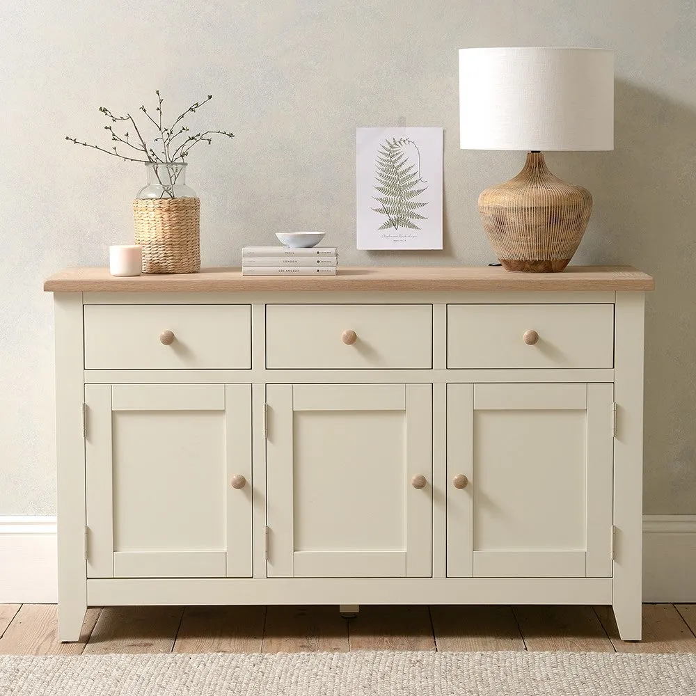 Large Sideboard with Storage - Cream, Oak