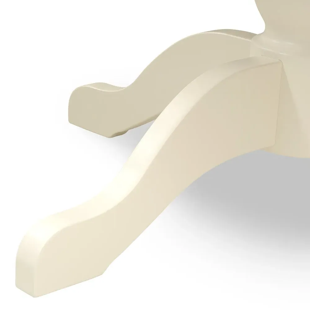 Round Extending Dining Table and 4 Spindleback Chairs - Cream