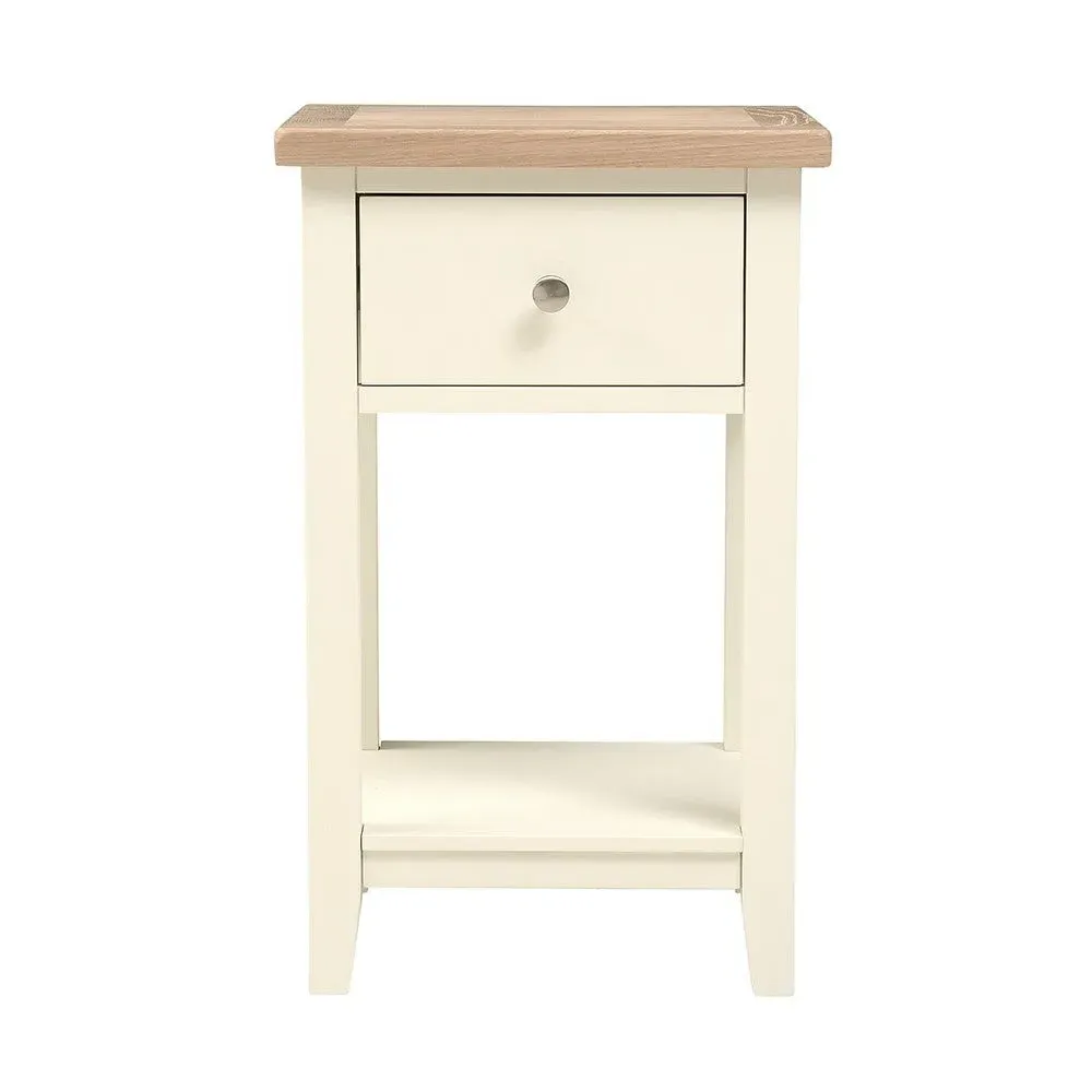 Set of 2 Bedside Tables with Storage - Cream