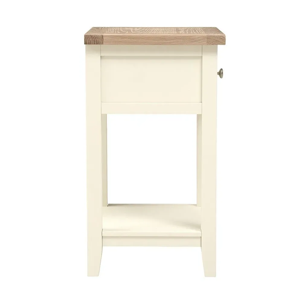 Set of 2 Bedside Tables with Storage - Cream