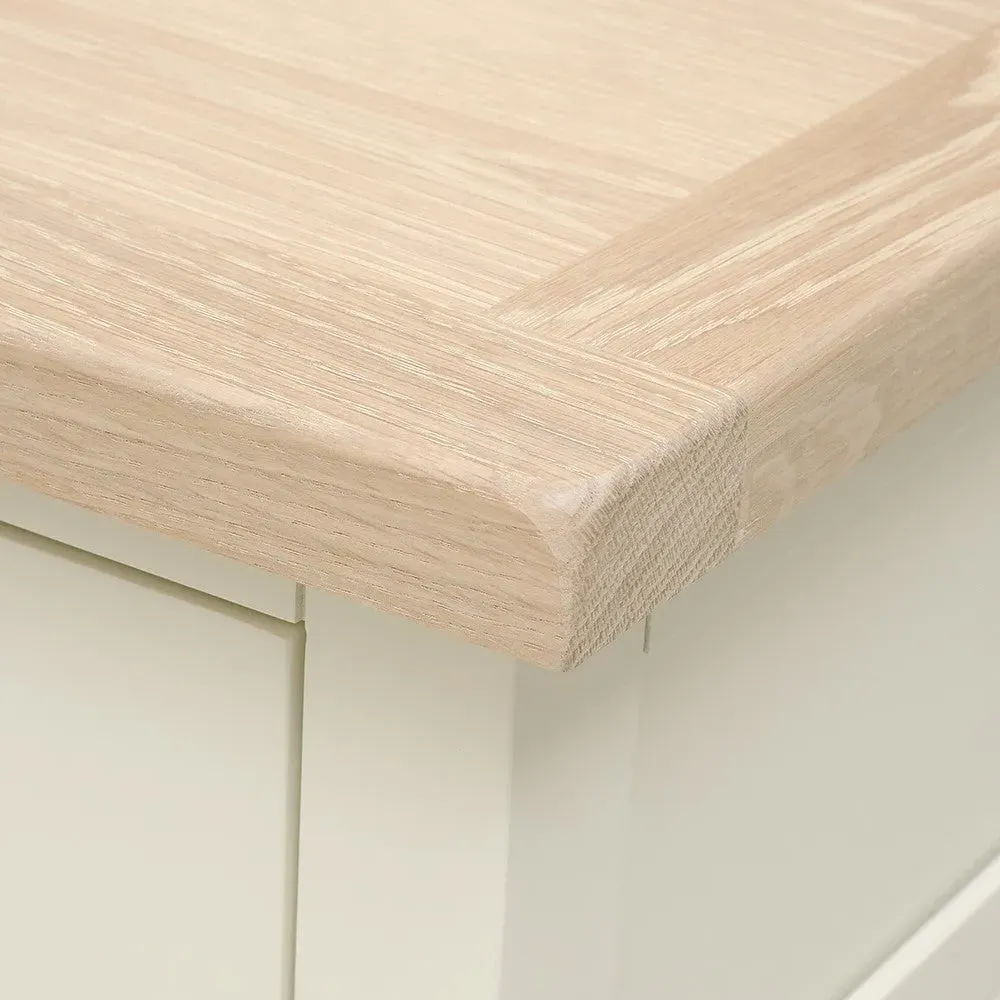 Set of 2 Bedside Tables with Storage - Cream