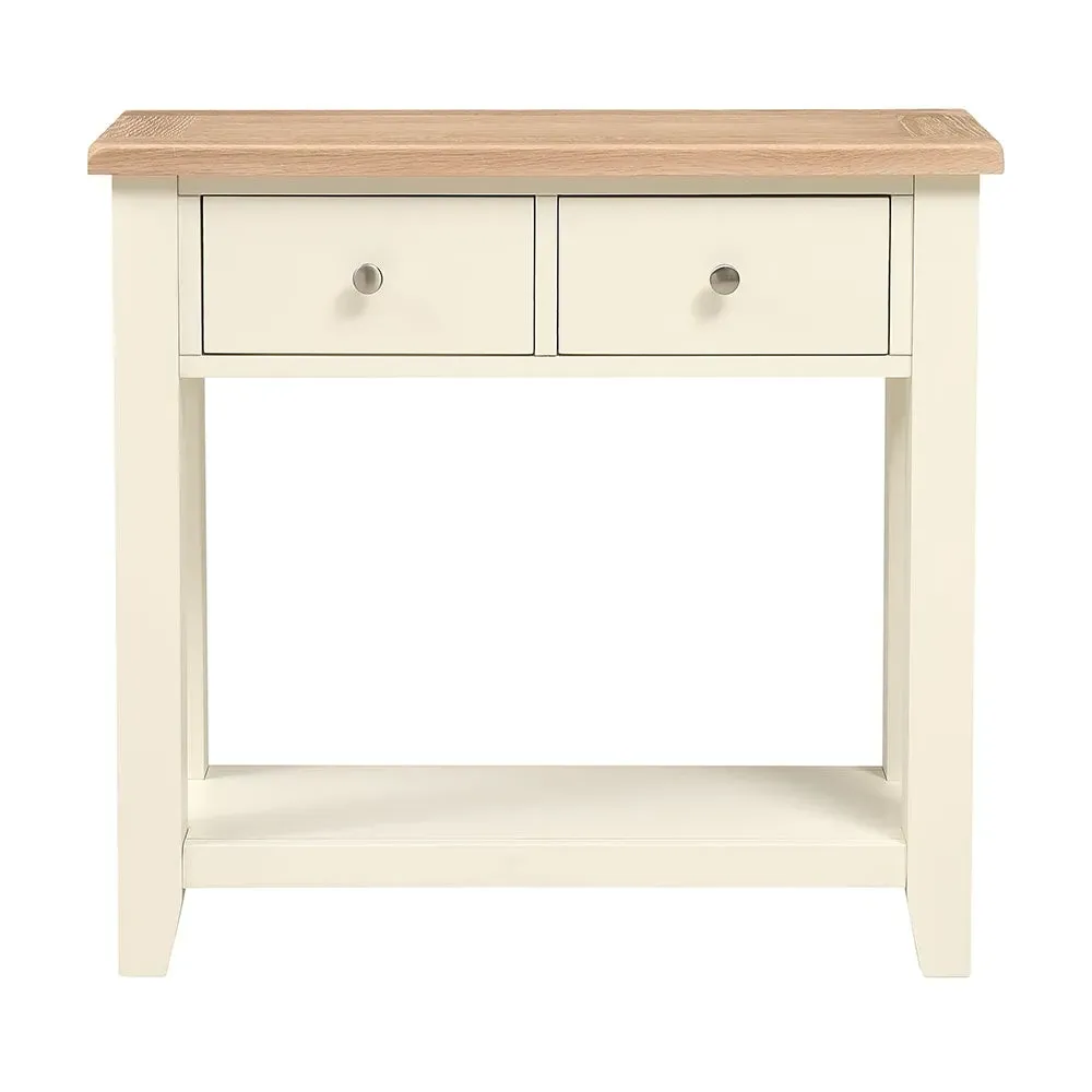 Small Console Table with Storage - Cream