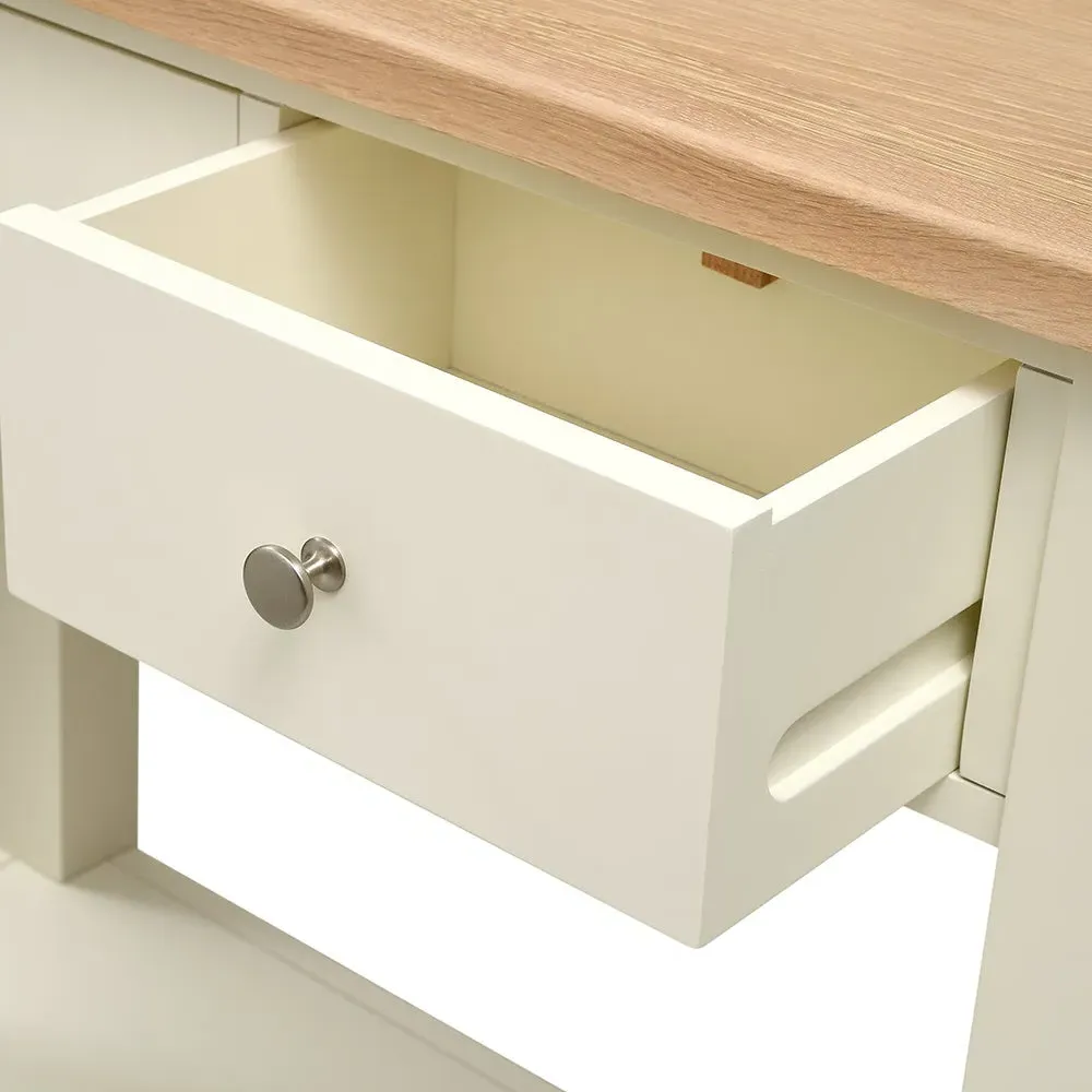 Small Console Table with Storage - Cream