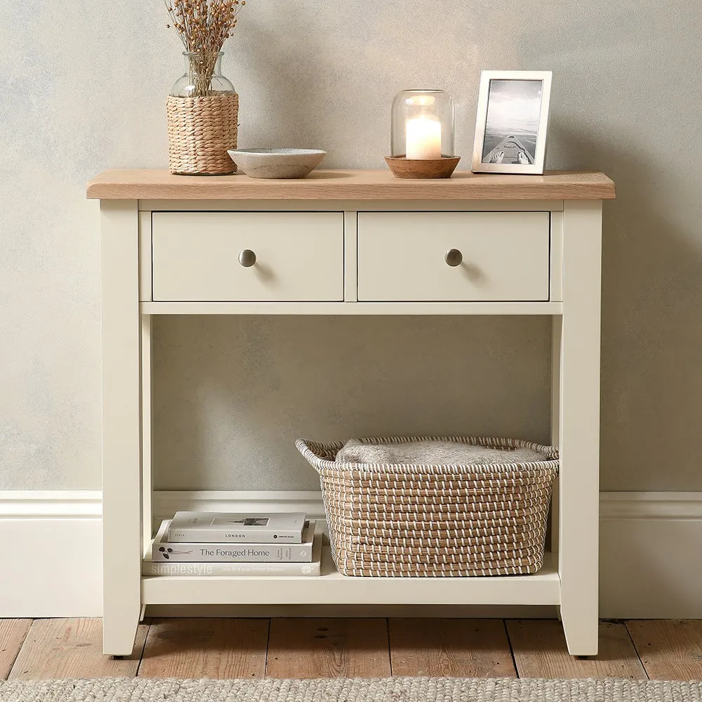 Small Console Table with Storage - Cream image
