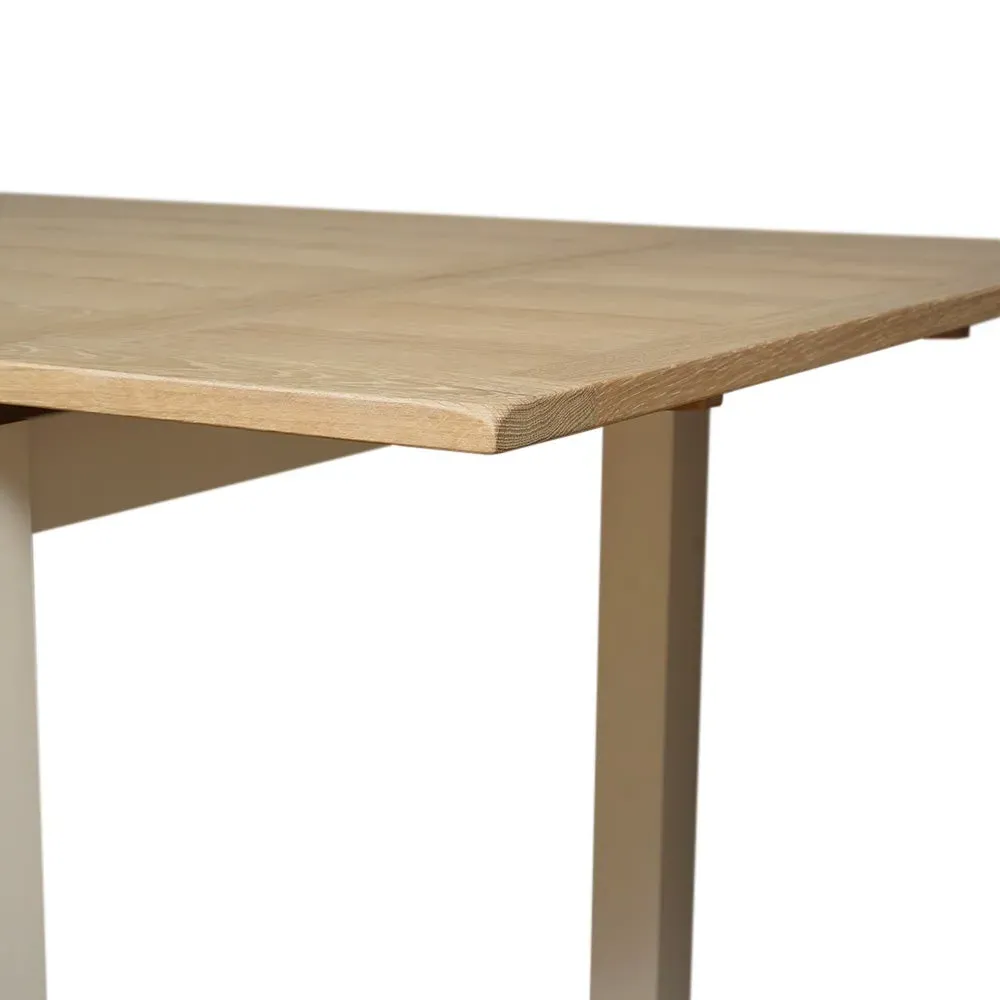 Square Extendable Dining Table - Cream, Oak