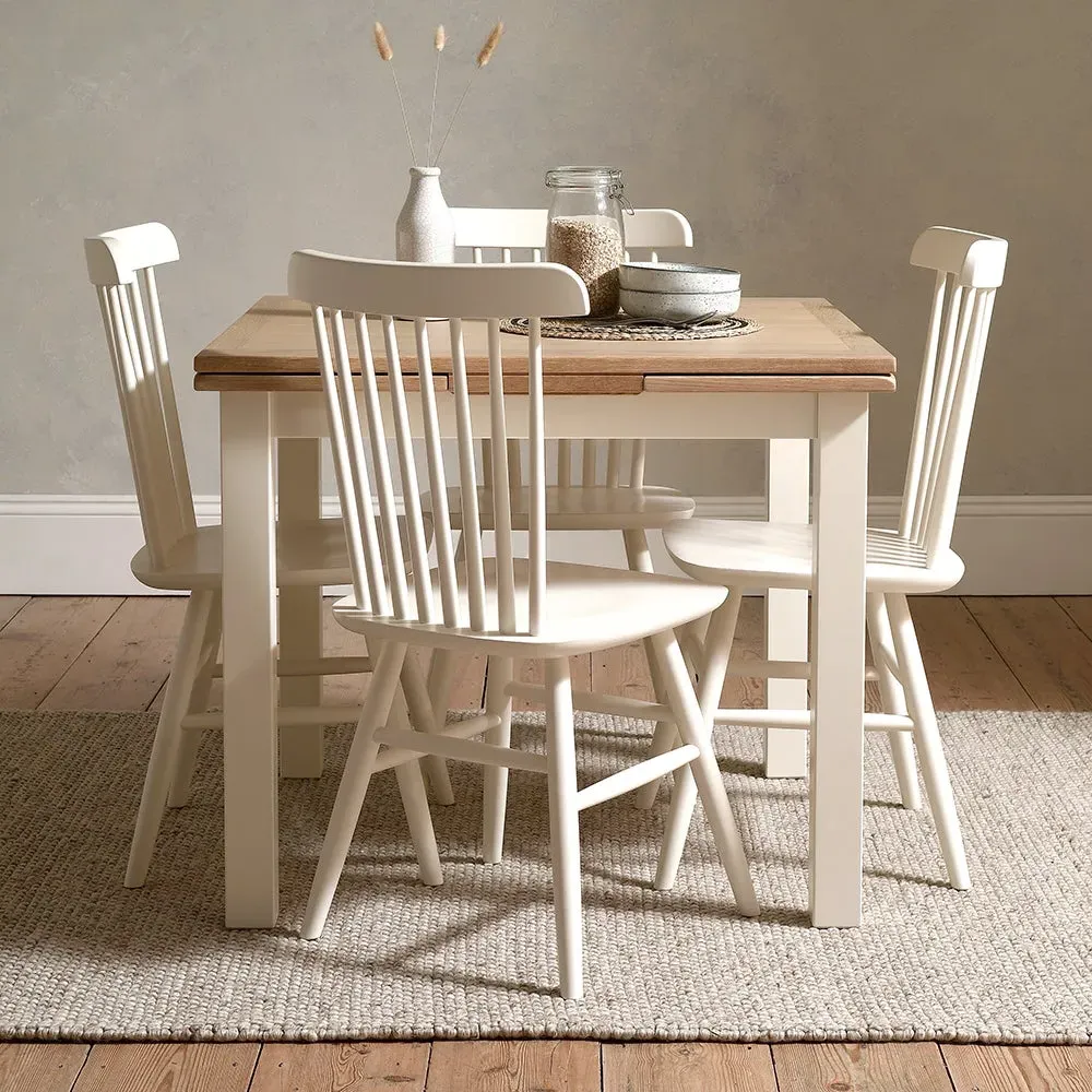 Square Extendable Dining Table - Cream, Oak