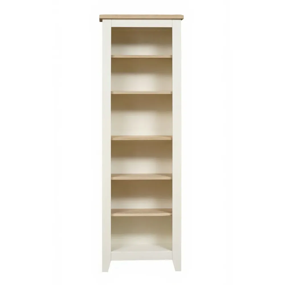 Tall Slim Bookcase - Cream image