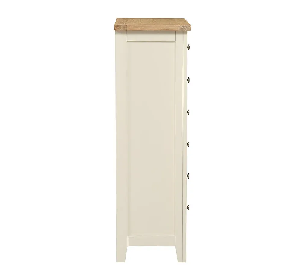 Tallboy with 6 Drawers - Cream, Oak