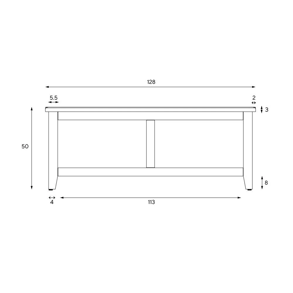 Wide Blanket Box - Cream, Oak
