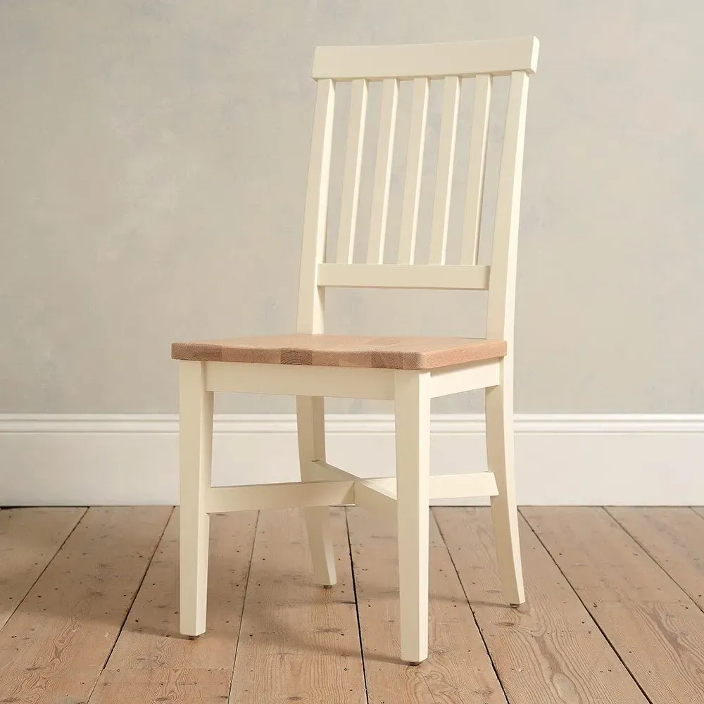 Wooden Seat Dining Chair - Cream image