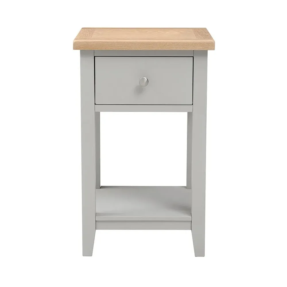 1 Drawer Bedside Table - Dove Grey