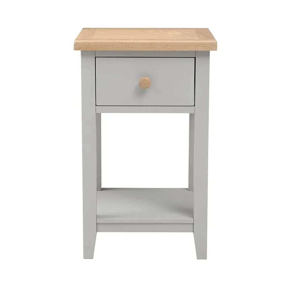 1 Drawer Bedside Table - Dove Grey