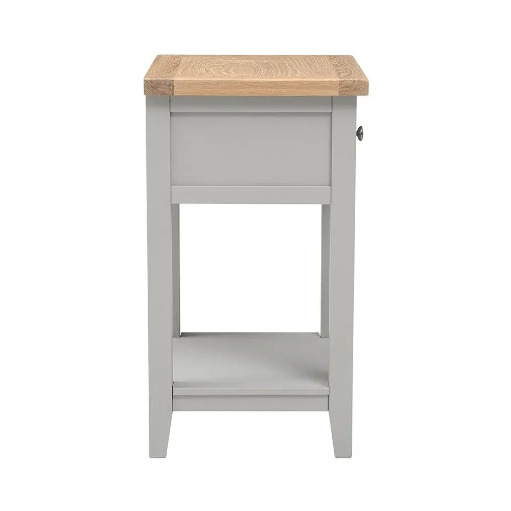 1 Drawer Bedside Table - Dove Grey