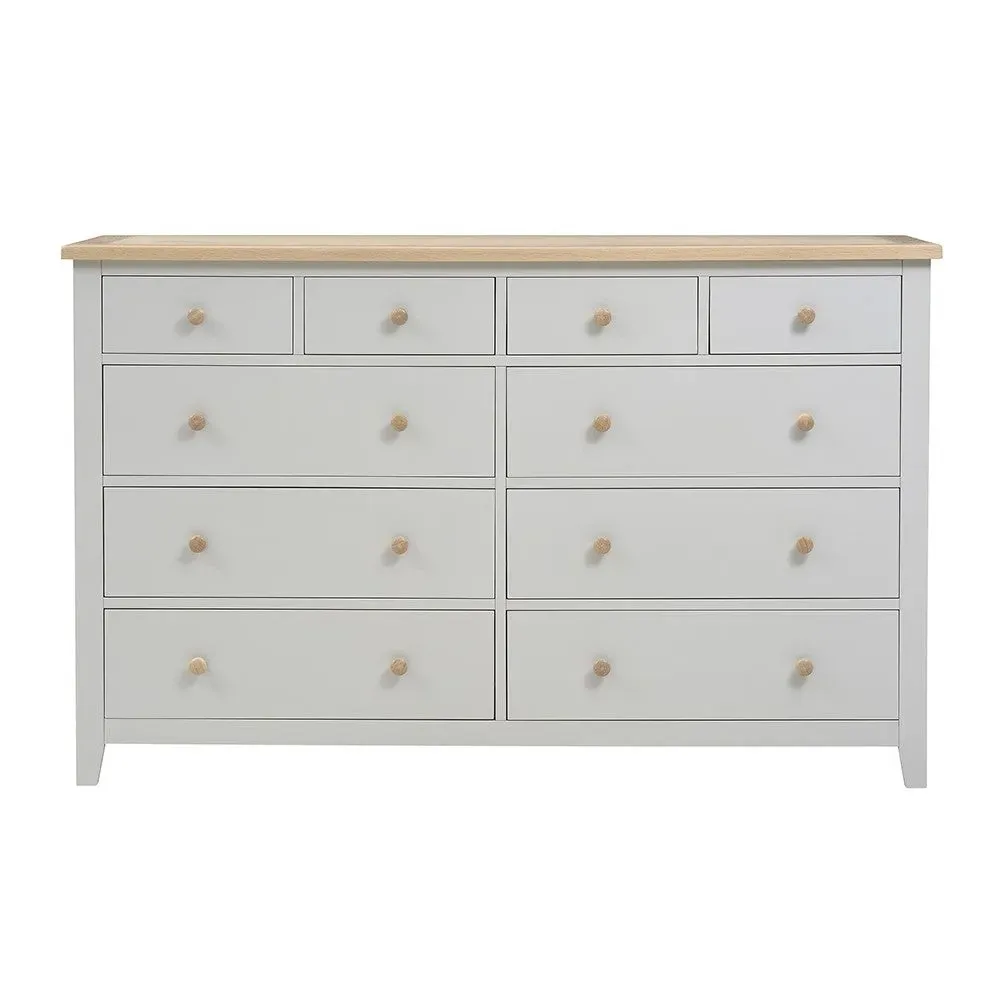 10 Drawer Chest - Dove Grey