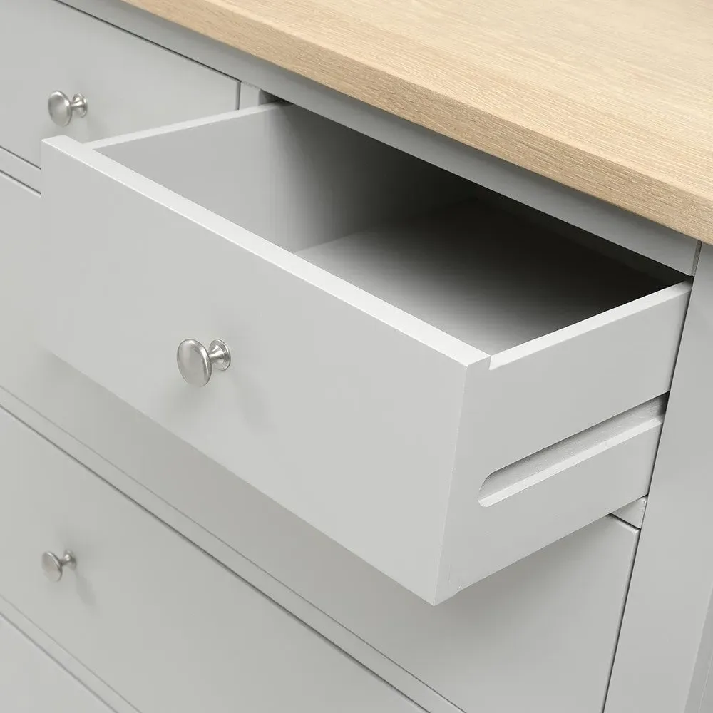 10 Drawer Chest - Dove Grey