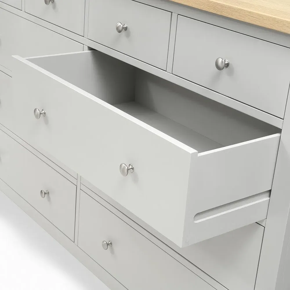 10 Drawer Chest - Dove Grey