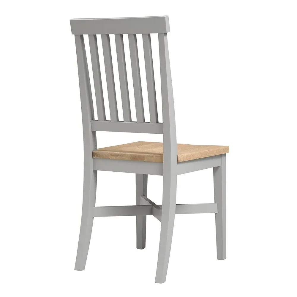 6-10 Seater Extending Dining Table and 6 Chairs - Grey, Oak