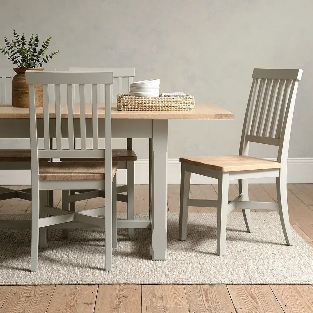 6-10 Seater Extending Dining Table - Grey, Oak