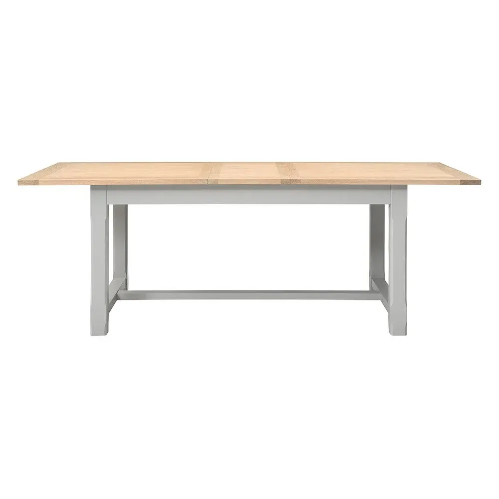 6-10 Seater Extending Dining Table - Grey, Oak
