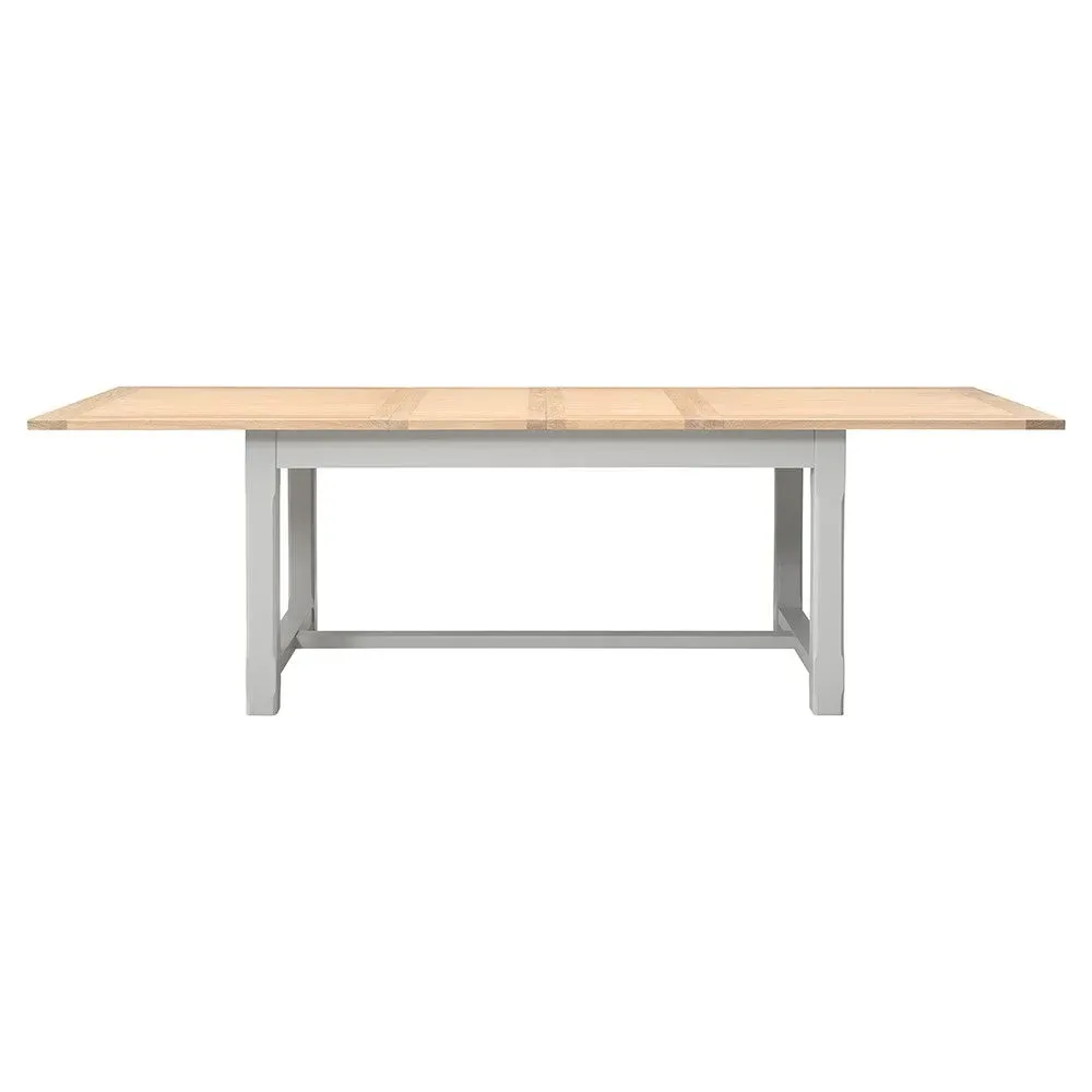 6-10 Seater Extending Dining Table - Grey, Oak