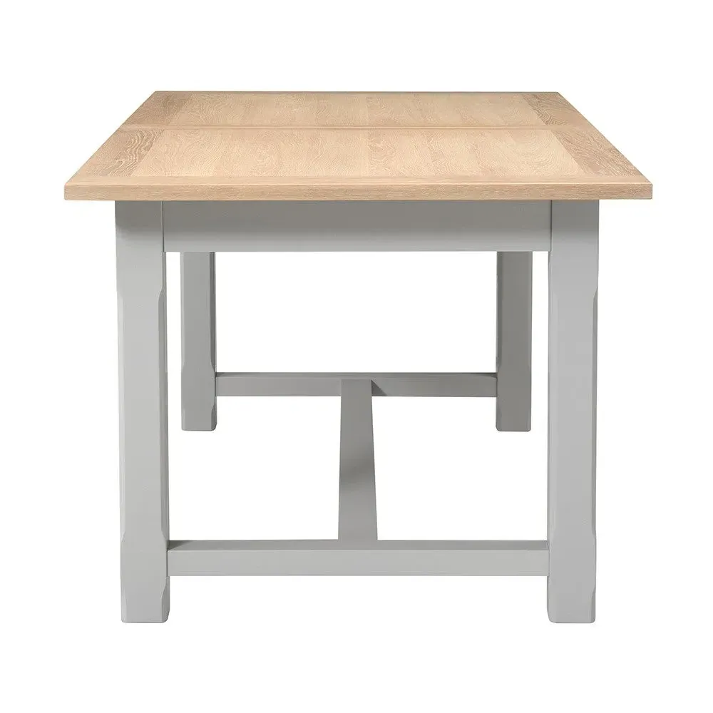 6-10 Seater Extending Dining Table - Grey, Oak